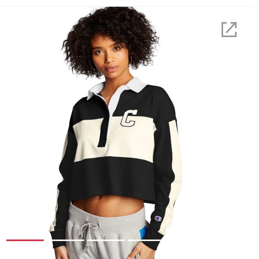 CHAMPION CROPPED RUGBY CREW NECK